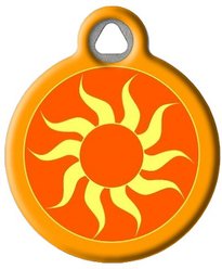 Dog Tag Art Orange Sun Personalized Dog & Cat ID Tag, Small slide 2 of 5