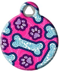 Dog Tag Art Pink Paisley Personalized Dog & Cat ID Tag, Large slide 2 of 5