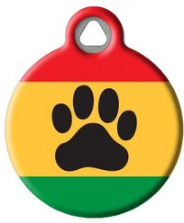Dog Tag Art Rasta Paw Personalized Dog & Cat ID Tag, Large slide 2 of 5
