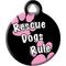 Show in main carousel: Dog Tag Art Rescue Dogs Rule Pink Personalized Dog ID Tag, Large slide 3 of 7