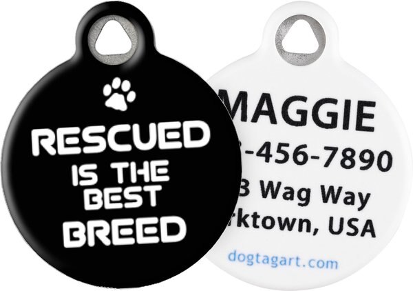 Dog Tag Art Shelter Survivor Personalized Dog & Cat ID Tag