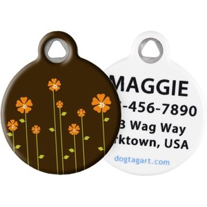 Dog Tag Art Retro Garden Personalized Dog & Cat ID Tag, Small