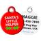 Show in main carousel: Dog Tag Art Christmas Santa's Little Helper Personalized Dog & Cat ID Tag, Small slide 1 of 5