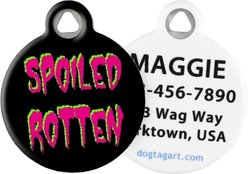 Dog Tag Art Spoiled Rotten Personalized Dog & Cat ID Tag, Large
