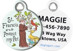 Dog Tag Art St. Francis Protection Personalized Dog & Cat ID Tag, Large