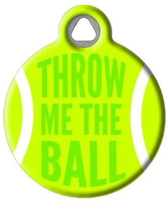 Show full view: Dog Tag Art Throw Me the Ball Personalized Dog ID Tag, Large slide 2 of 5