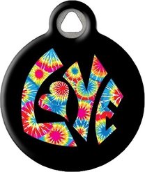 Dog Tag Art Tie Dye Love Personalized Dog & Cat ID Tag, Large slide 2 of 5