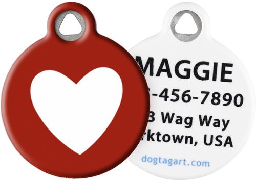Show full view: Dog Tag Art Unconditional Love Personalized Dog & Cat ID Tag, Small slide 1 of 5