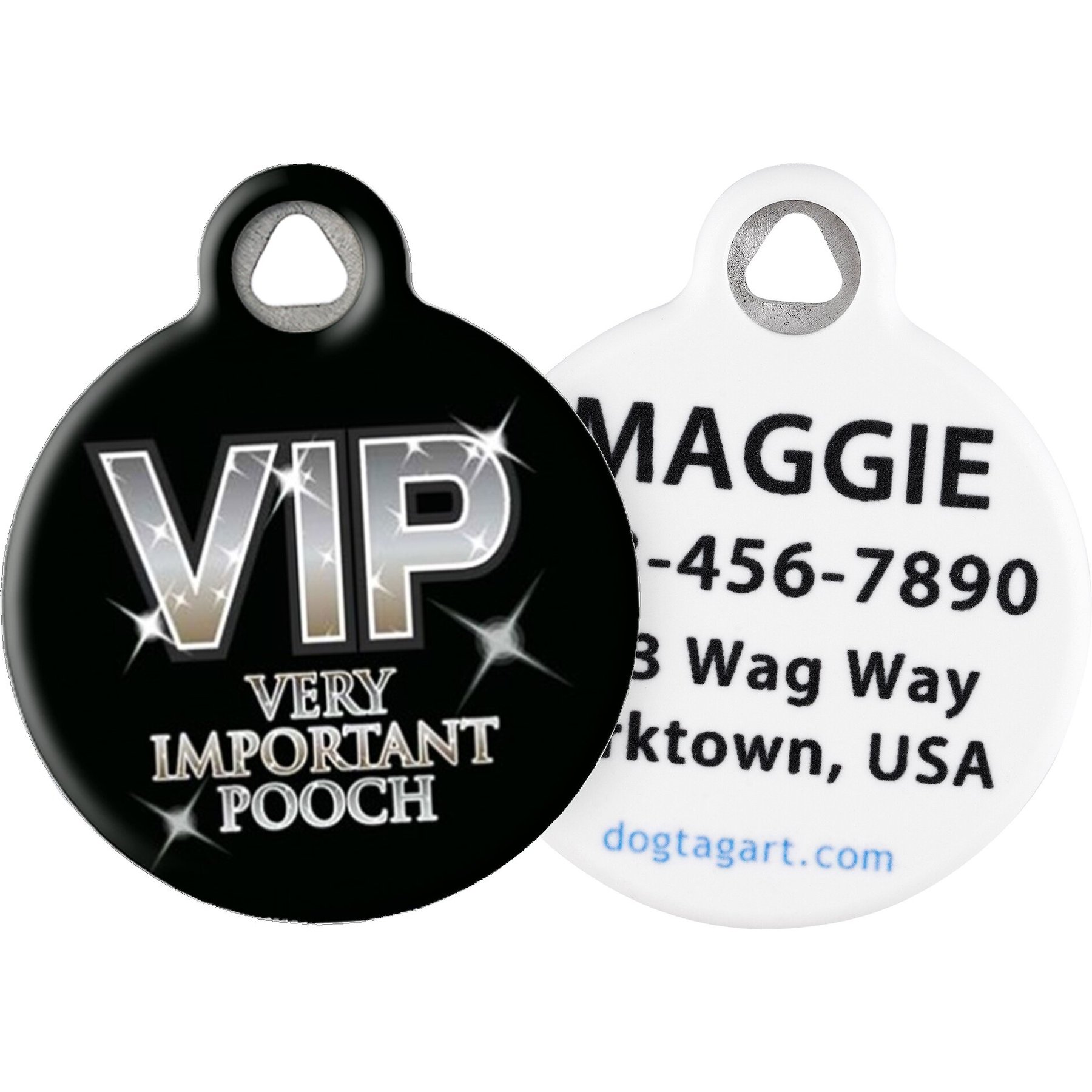 Dog Tag Art Very Important Pooch Personalized Dog ID Tag, Small
