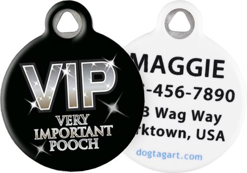 Show full view: Dog Tag Art Very Important Pooch Personalized Dog ID Tag, Small slide 1 of 5