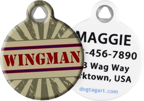 Show full view: Dog Tag Art Wingman Personalized Dog & Cat ID Tag, Large slide 1 of 5