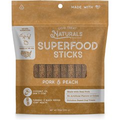 Dog Treat Naturals Pork & Peach Superfood Fresh All Stages Natural Chews Sticks Dog Treats, 10-oz bag