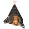 Show in main carousel: Dog Whisperer Mudcloth Teepee Tent Covered Cat & Dog Bed slide 1 of 2