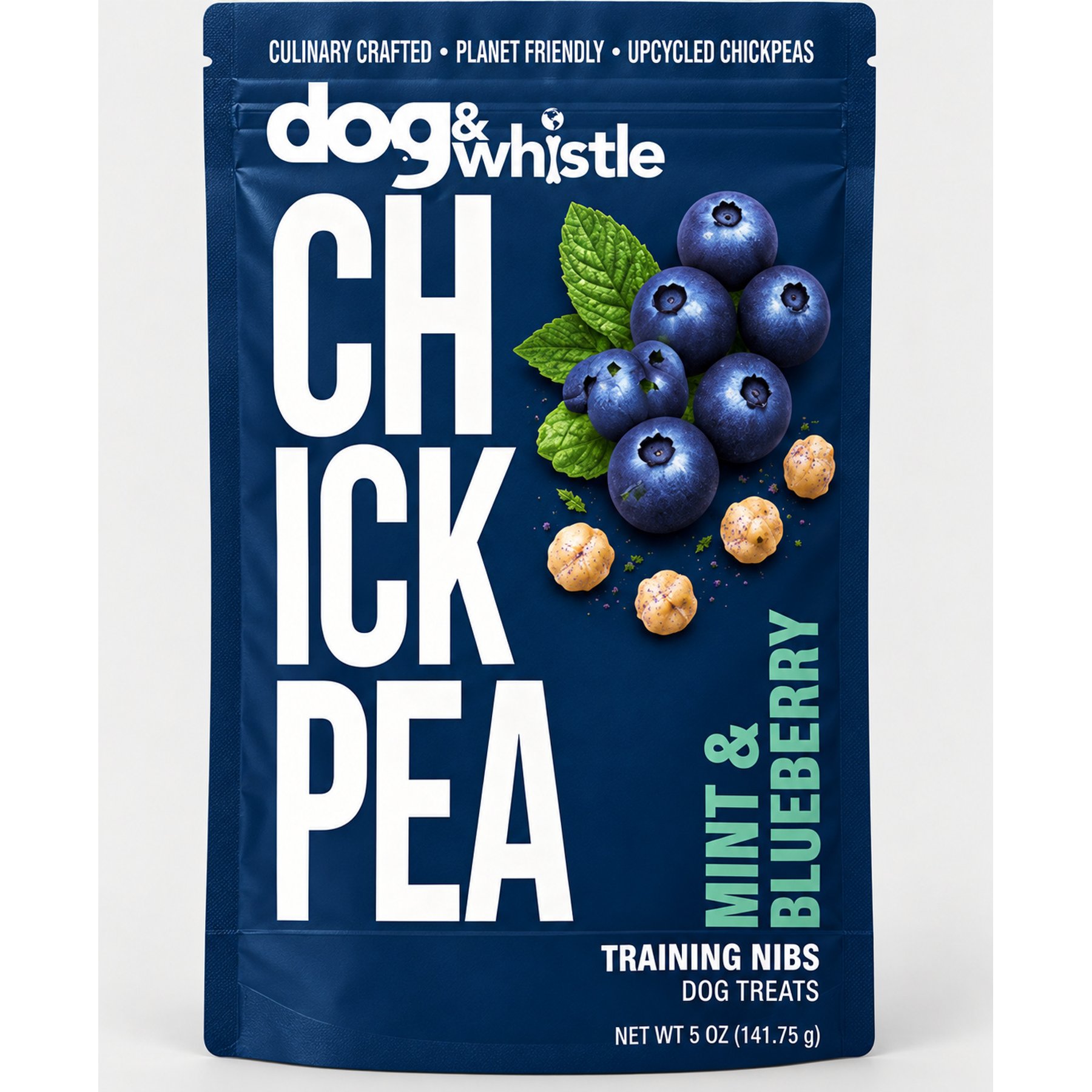 Dog & Whistle Training Nibs Grain-Free Mint & Blueberry Crunchy Dog Treats, 5-oz bag