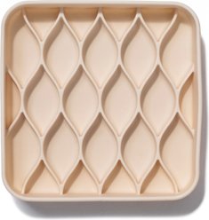 dogged Argyle Slow Feeder Dog Bowl, 3.5-cup, Buttercream