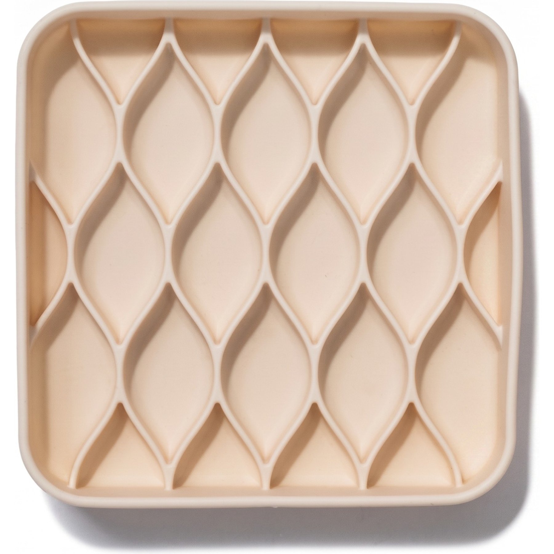 dogged Argyle Slow Feeder Dog Bowl, 3.5-cup, Buttercream