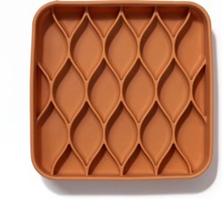 dogged Argyle Slow Feeder Dog Bowl, 3.5-cup, Nutmeg