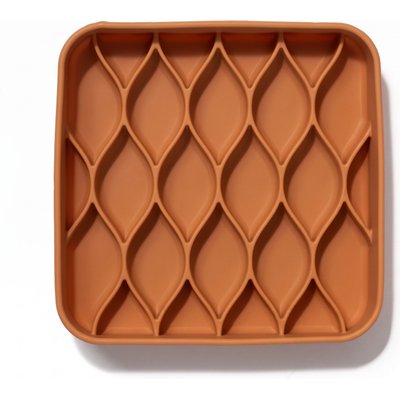 dogged dogged Argyle Slow Feeder Dog Bowl, 3.5-cup, Nutmeg