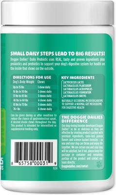 Show full view: Doggie Dailies Advanced Probiotics & Prebiotics Dog Supplement, 225 count slide 4 of 12