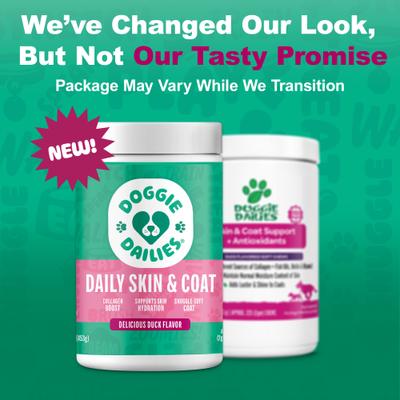 Show full view: Doggie Dailies Duck Flavored Skin & Coat Dog Supplement, 225 count slide 3 of 12