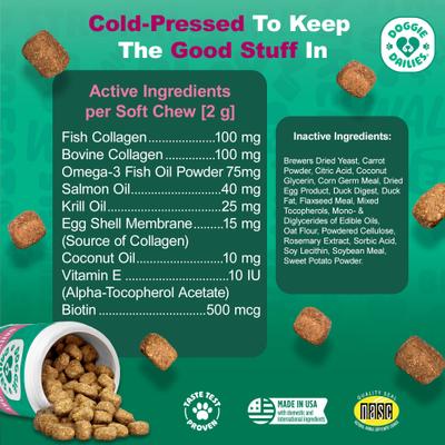 Show full view: Doggie Dailies Duck Flavored Skin & Coat Dog Supplement, 225 count slide 7 of 12