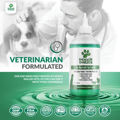 Show full view: Doggie Dailies Tea Tree Oil Dog Ear Wash, 8-fl oz bottle slide 7 of 9