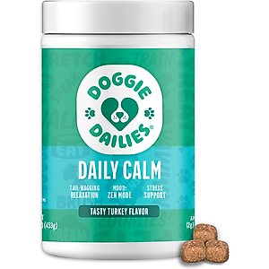 Doggie Dailies Turkey Flavored Calming Soft Chew Dog Supplement, 225 count