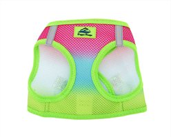Doggie Design American River Ombre Nylon Reflective Back Clip Dog Harness, Rainbow, Small: 13 to 16-in chest