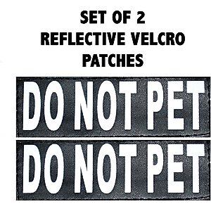 Doggie Stylz Do Not Pet Dog Patch, 2 count, Large