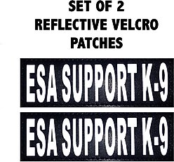Doggie Stylz ESA Support K9 Dog Patch, 2 count, Medium