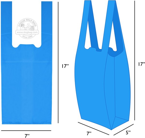 Show full view: Doggie Walk Bags Baby Powder Scented Tie Handle Dog Poop Bags, Blue, 35 count slide 2 of 2
