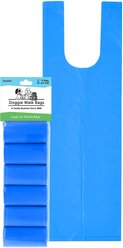 Doggie Walk Bags Baby Powder Scented Tie Handle Dog Poop Bags, Blue, 72 count