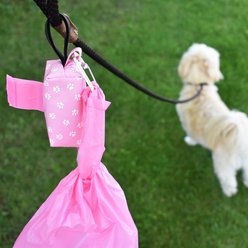 Doggie Walk Bags Citrus Scented Tie Handle Dog Poop Bags, Pink, 72 count slide 2 of 4