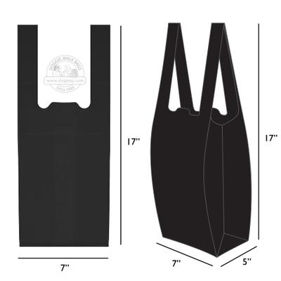 Show full view: Doggie Walk Bags Unscented Tie Handle Dog Poop Bags, Black, 70 count slide 3 of 3