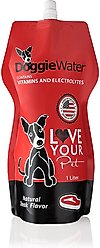 DoggieWater Steak Flavor Dog Supplement, 1-L pouch