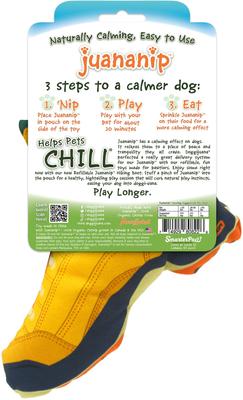 Show full view: Doggijuana Get Outside Refillable Juananip Hiking Boot Squeaky Dog Plush Toy slide 7 of 9