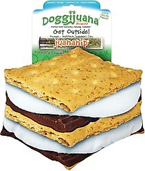 Doggijuana Get Outside Refillable Juananip S'mores Squeaky Dog Plush Toy