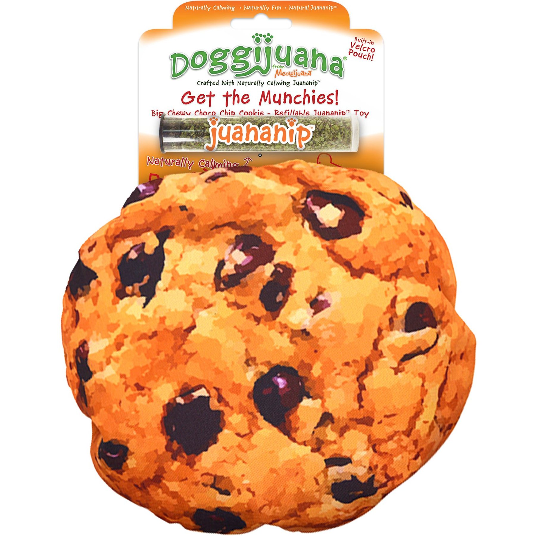 Doggijuana Get the Munchies Refillable Juananip Cookie Squeaky Dog Plush Toy
