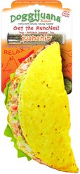 Doggijuana Get the Munchies Refillable Juananip Taco Squeaky Dog Plush Toy slide 1 of 9