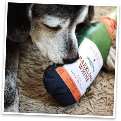 Show full view: Doggijuana Get the Pawty Started Refillable Juananip Barkling Whine Squeaky Dog Plush Toy slide 8 of 8