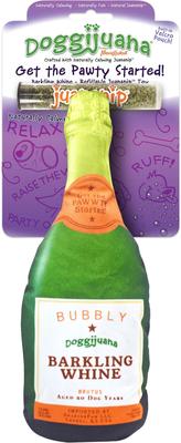 Show full view: Doggijuana Get the Pawty Started Refillable Juananip Barkling Whine Squeaky Dog Plush Toy slide 2 of 8