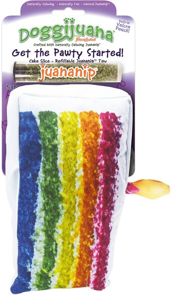 DOGGIJUANA Get the Pawty Started Refillable Juananip Cake Squeaky Dog ...