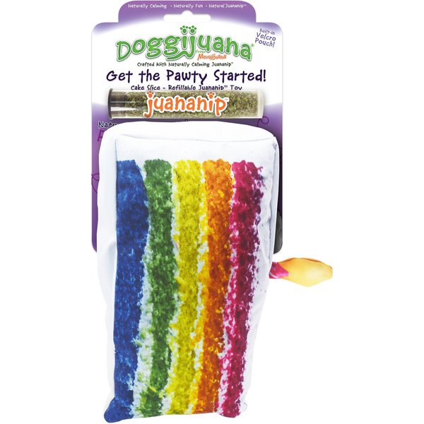 Doggijuana Get the Pawty Started Refillable Juananip Hairy Ale Squeaky Dog Plush Toy