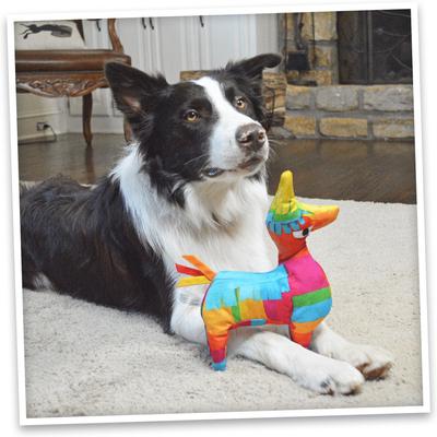 Show full view: Doggijuana Get the Pawty Started Refillable Juananip Llama Pinata Squeaky Dog Plush Toy slide 7 of 9