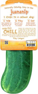 Show full view: Doggijuana Tuffer Chewer Refillable Juananip Dill Pickle Tough Squeaky Dog Plush Toy slide 6 of 10