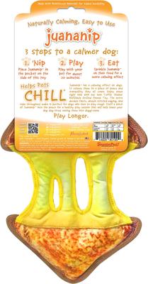 Show full view: Doggijuana Tuffer Chewer Refillable Juananip Grilled Cheese Tough Squeaky Dog Plush Toy slide 6 of 10