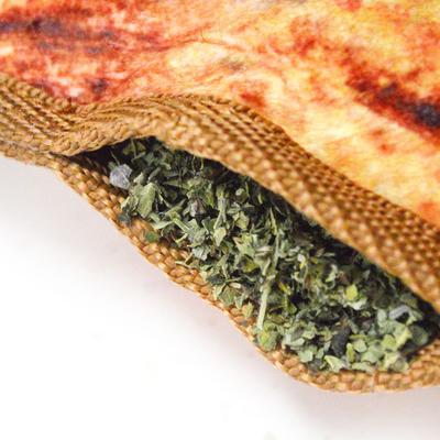 Show full view: Doggijuana Tuffer Chewer Refillable Juananip Grilled Cheese Tough Squeaky Dog Plush Toy slide 5 of 10