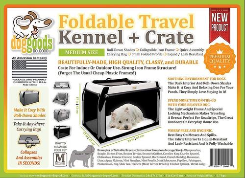 Show full view: DogGoods Do Good The Foldable Travel Dog Crate, Medium slide 2 of 9