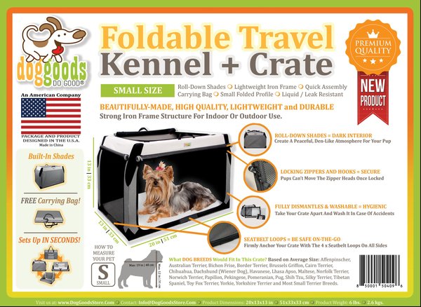 Show full view: DogGoods Do Good The Foldable Travel Dog Crate, Small slide 4 of 10