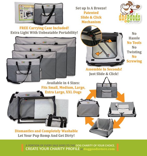 Show full view: DogGoods Do Good The Foldable Travel Dog Crate, Small slide 5 of 10